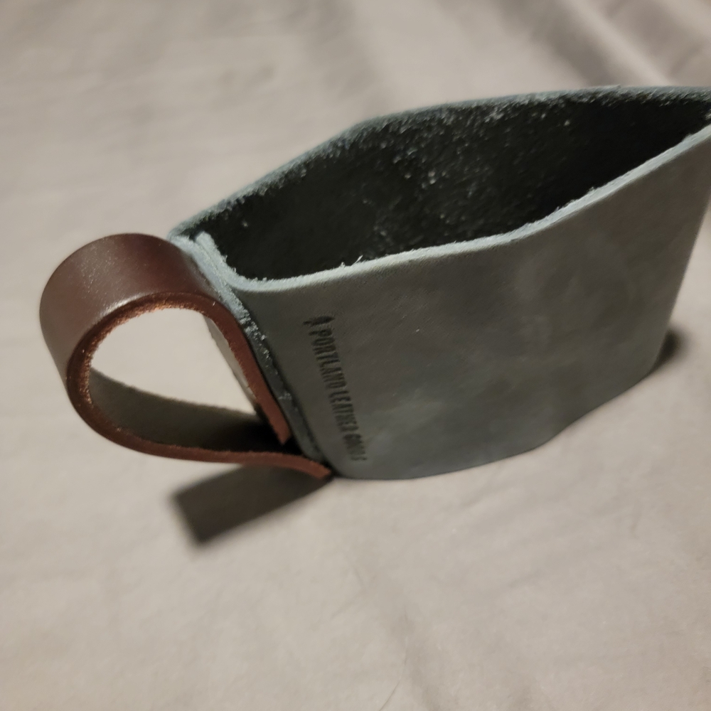 Portland Leather Gray and Brown Mug Holder - Picture 6 of 8